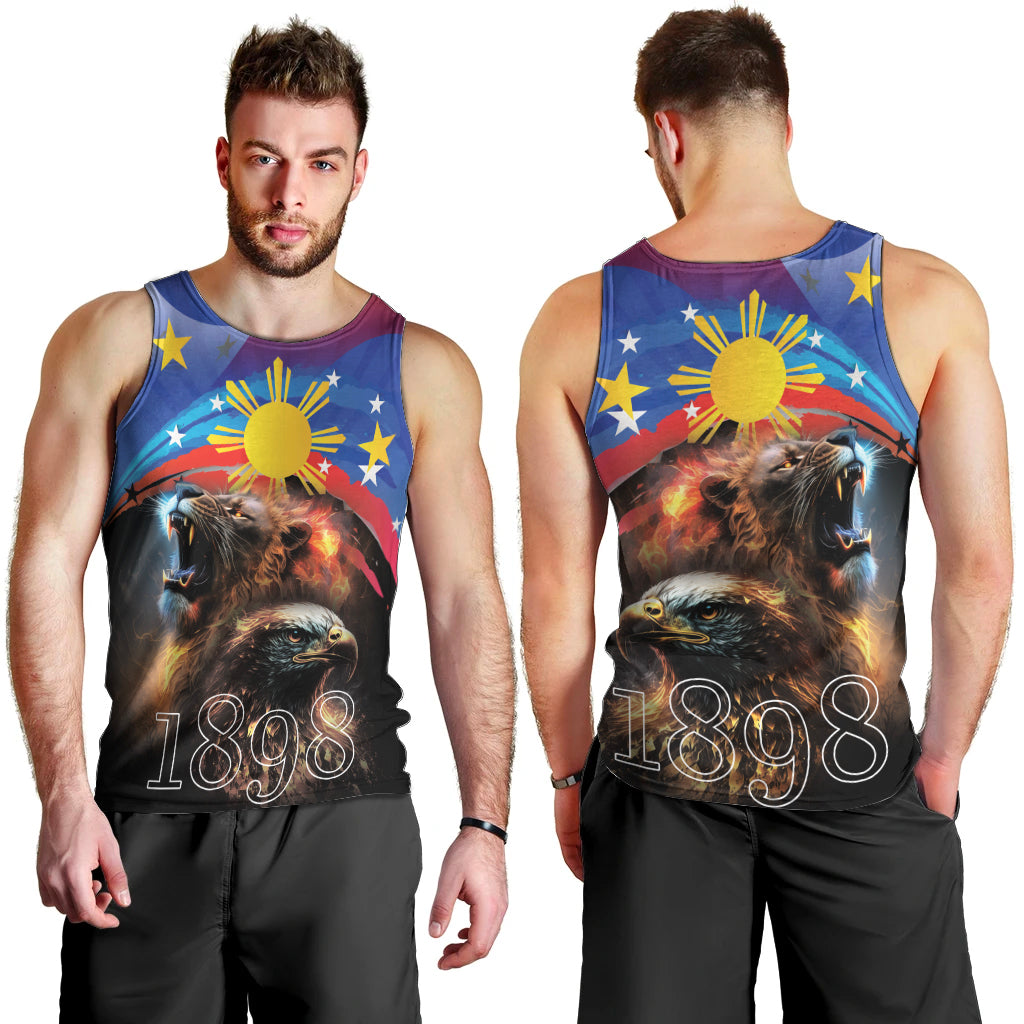 Philippines Lion and Eagle 1898 Men Tank Top Pilipinas Maligayang Araw ng Kalayaan - Wonder Print Shop