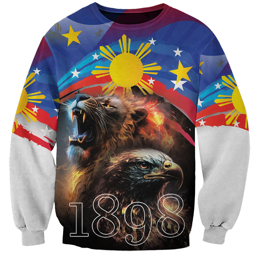 Philippines Lion and Eagle 1898 Sweatshirt Pilipinas Maligayang Araw ng Kalayaan - Wonder Print Shop