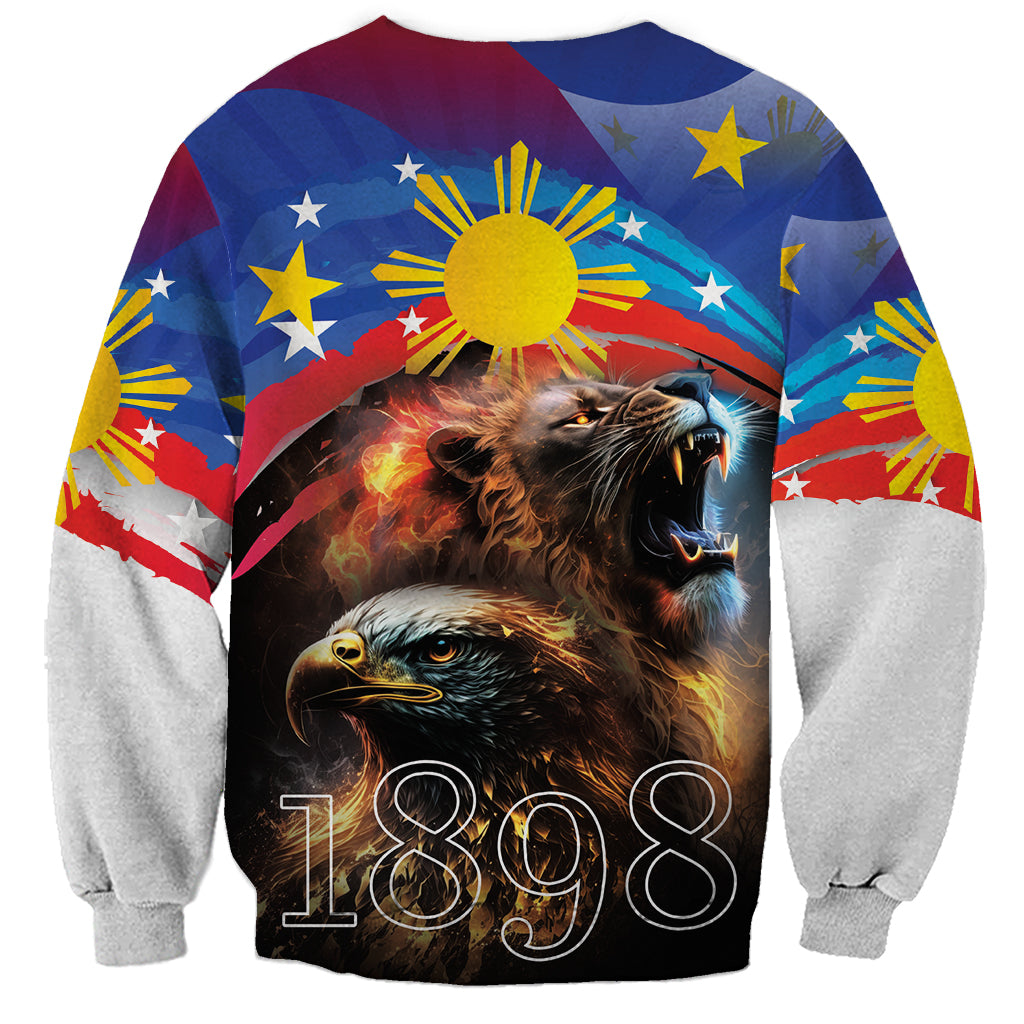 Philippines Lion and Eagle 1898 Sweatshirt Pilipinas Maligayang Araw ng Kalayaan - Wonder Print Shop