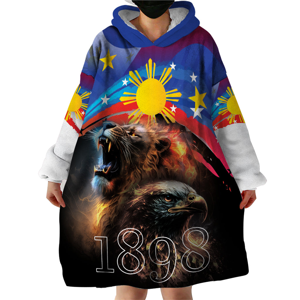 Philippines Lion and Eagle 1898 Wearable Blanket Hoodie Pilipinas Maligayang Araw ng Kalayaan - Wonder Print Shop