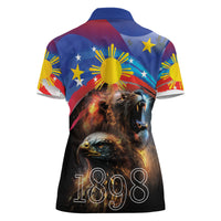 Philippines Lion and Eagle 1898 Women Polo Shirt Pilipinas Maligayang Araw ng Kalayaan - Wonder Print Shop
