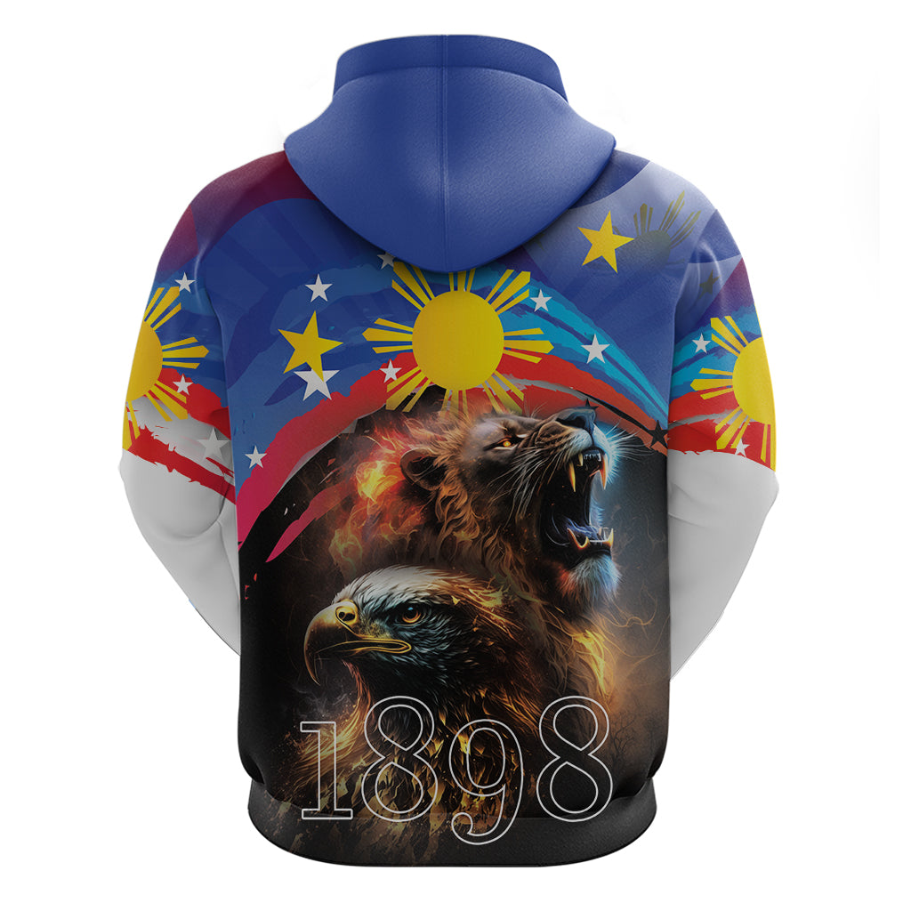 Philippines Lion and Eagle 1898 Zip Hoodie Pilipinas Maligayang Araw ng Kalayaan - Wonder Print Shop