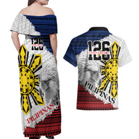 Philippines 126th Independence Day Couples Matching Off Shoulder Maxi Dress and Hawaiian Shirt Pilipinas Hunyo 12 Maligayang Araw ng Kalayaan LT9 - Wonder Print Shop
