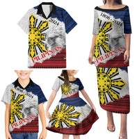 Philippines 126th Independence Day Family Matching Puletasi and Hawaiian Shirt Pilipinas Hunyo 12 Maligayang Araw ng Kalayaan - Wonder Print Shop