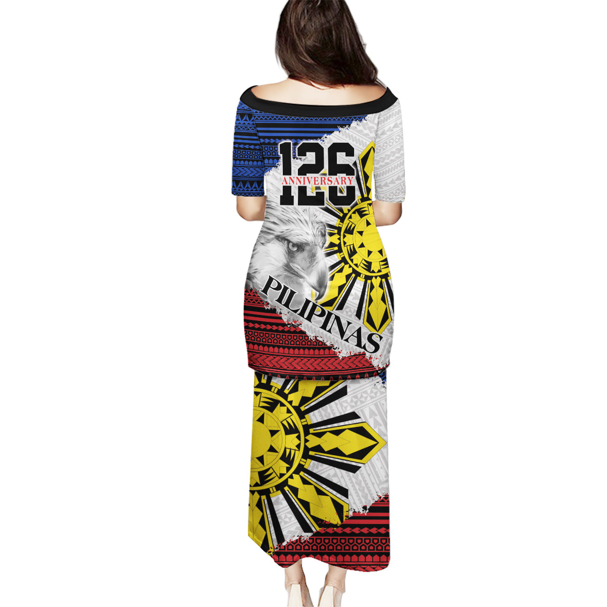 Philippines 126th Independence Day Family Matching Puletasi and Hawaiian Shirt Pilipinas Hunyo 12 Maligayang Araw ng Kalayaan - Wonder Print Shop