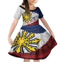 Philippines 126th Independence Day Family Matching Short Sleeve Bodycon Dress and Hawaiian Shirt Pilipinas Hunyo 12 Maligayang Araw ng Kalayaan - Wonder Print Shop