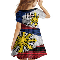 Philippines 126th Independence Day Family Matching Short Sleeve Bodycon Dress and Hawaiian Shirt Pilipinas Hunyo 12 Maligayang Araw ng Kalayaan - Wonder Print Shop