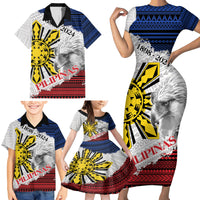 Philippines 126th Independence Day Family Matching Short Sleeve Bodycon Dress and Hawaiian Shirt Pilipinas Hunyo 12 Maligayang Araw ng Kalayaan - Wonder Print Shop
