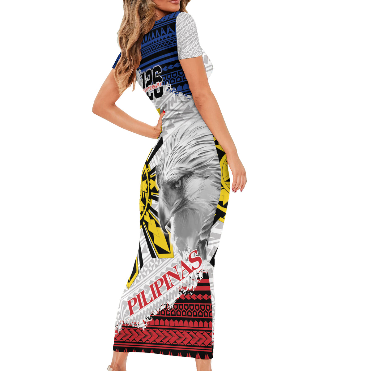 Philippines 126th Independence Day Family Matching Short Sleeve Bodycon Dress and Hawaiian Shirt Pilipinas Hunyo 12 Maligayang Araw ng Kalayaan - Wonder Print Shop