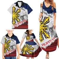 Philippines 126th Independence Day Family Matching Summer Maxi Dress and Hawaiian Shirt Pilipinas Hunyo 12 Maligayang Araw ng Kalayaan - Wonder Print Shop