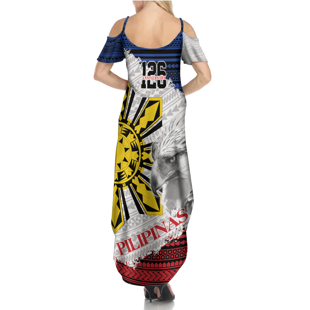 Philippines 126th Independence Day Family Matching Summer Maxi Dress and Hawaiian Shirt Pilipinas Hunyo 12 Maligayang Araw ng Kalayaan - Wonder Print Shop