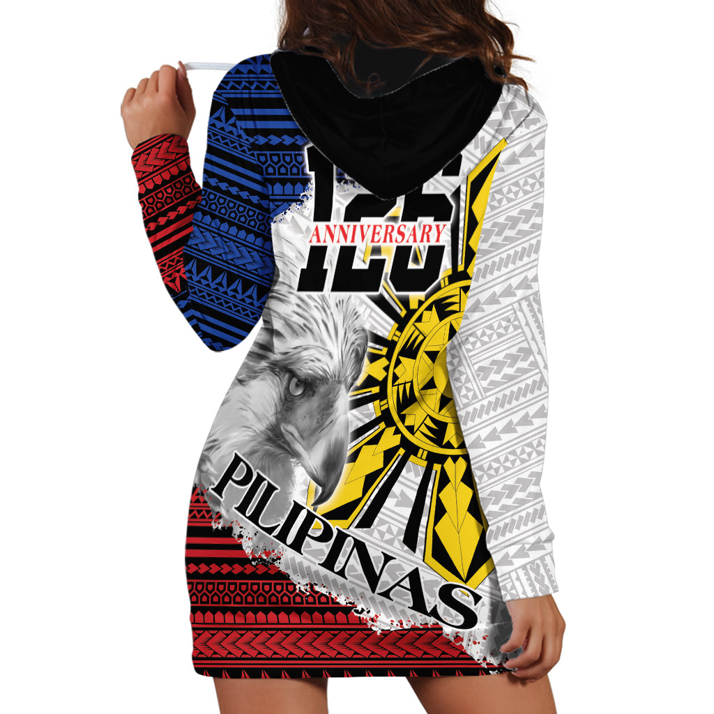 Philippines 126th Independence Day Hoodie Dress Pilipinas Hunyo 12 Maligayang Araw ng Kalayaan - Wonder Print Shop