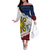 Philippines 126th Independence Day Off The Shoulder Long Sleeve Dress Pilipinas Hunyo 12 Maligayang Araw ng Kalayaan - Wonder Print Shop