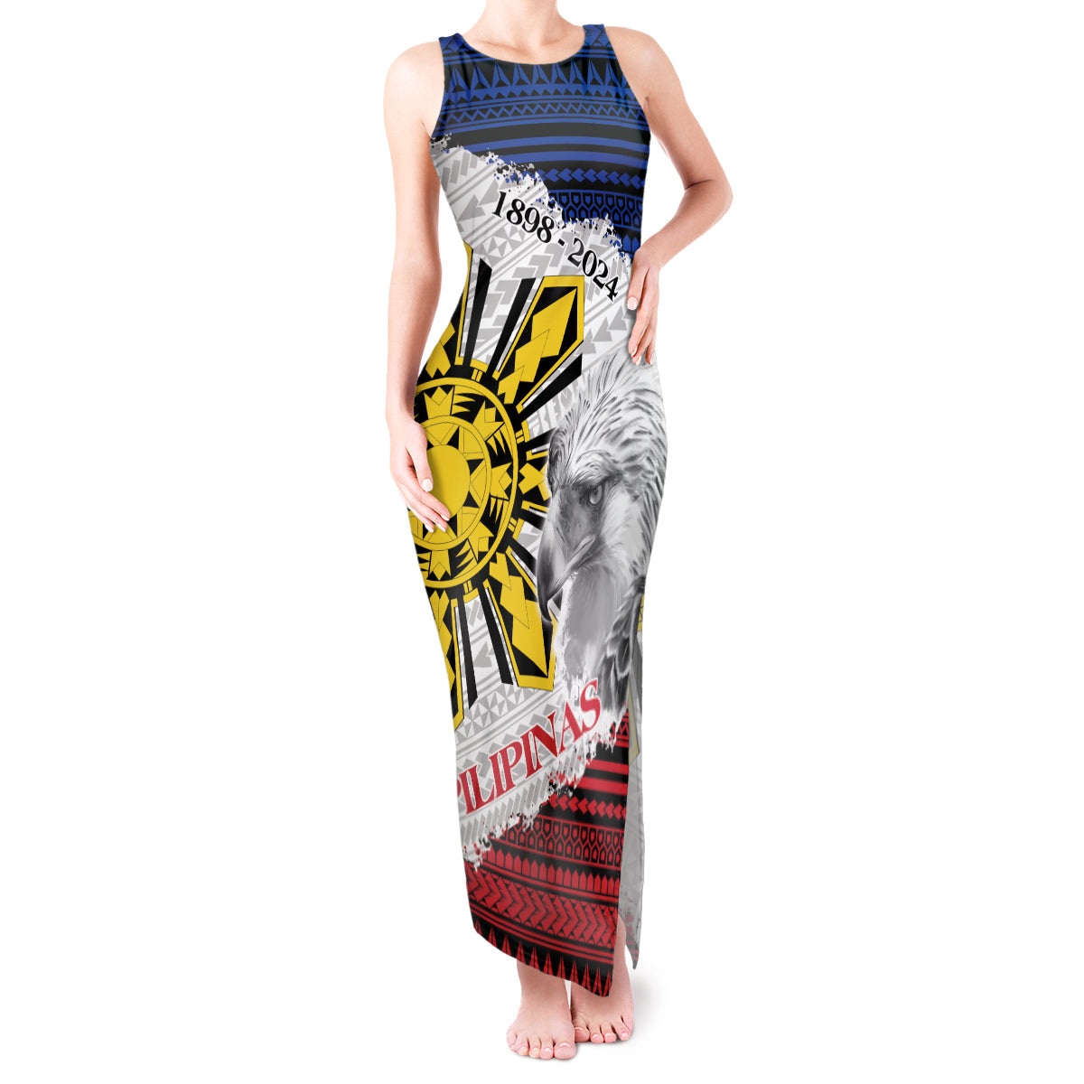 Philippines 126th Independence Day Tank Maxi Dress Pilipinas Hunyo 12 Maligayang Araw ng Kalayaan - Wonder Print Shop
