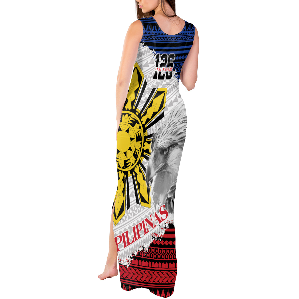 Philippines 126th Independence Day Tank Maxi Dress Pilipinas Hunyo 12 Maligayang Araw ng Kalayaan - Wonder Print Shop