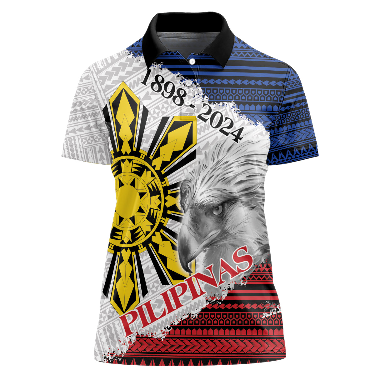 Philippines 126th Independence Day Women Polo Shirt Pilipinas Hunyo 12 Maligayang Araw ng Kalayaan - Wonder Print Shop
