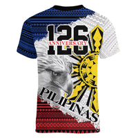 Philippines 126th Independence Day Women V-Neck T-Shirt Pilipinas Hunyo 12 Maligayang Araw ng Kalayaan - Wonder Print Shop