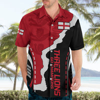 England Hawaiian Shirt The Three Lions Football Go Champions Red - Wonder Print Shop