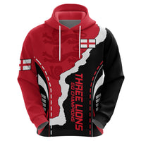 England Hoodie The Three Lions Football Go Champions Red - Wonder Print Shop