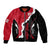 England Sleeve Zip Bomber Jacket The Three Lions Football Go Champions Red - Wonder Print Shop