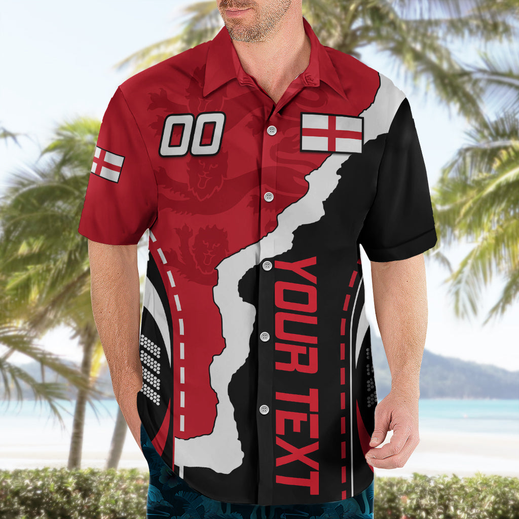 Custom England Hawaiian Shirt The Three Lions Football Go Champions Red - Wonder Print Shop