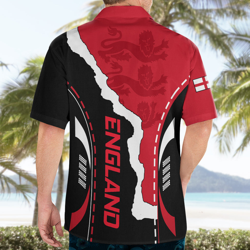 Custom England Hawaiian Shirt The Three Lions Football Go Champions Red - Wonder Print Shop