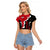 Custom England Raglan Cropped T Shirt The Three Lions Football Go Champions Red - Wonder Print Shop