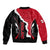 Custom England Sleeve Zip Bomber Jacket The Three Lions Football Go Champions Red - Wonder Print Shop