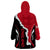 Custom England Wearable Blanket Hoodie The Three Lions Football Go Champions Red - Wonder Print Shop