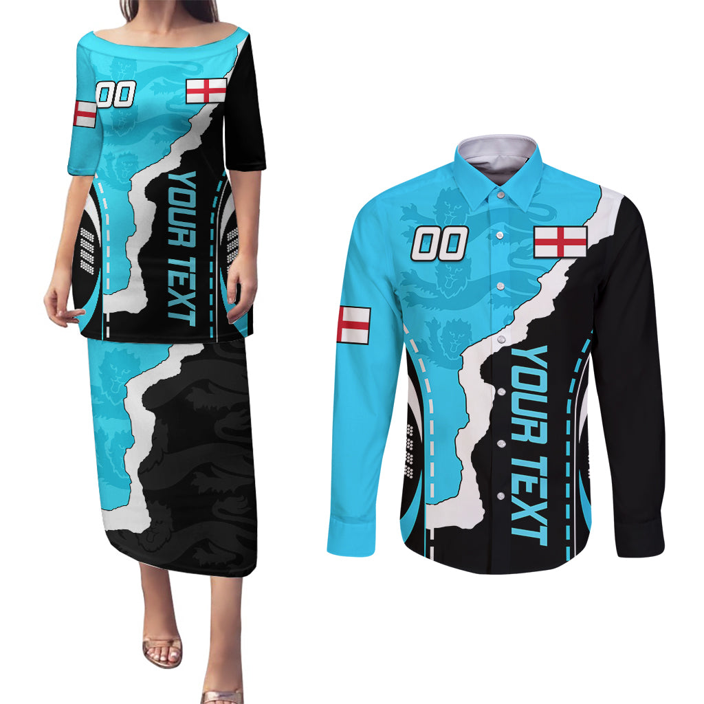 custom-england-couples-matching-puletasi-dress-and-long-sleeve-button-shirts-the-three-lions-football-go-champions-blue