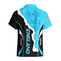 Custom England Hawaiian Shirt The Three Lions Football Go Champions Blue - Wonder Print Shop