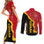 Spain Couples Matching Short Sleeve Bodycon Dress and Long Sleeve Button Shirts La Rojita Football Go Champions LT9 - Wonder Print Shop