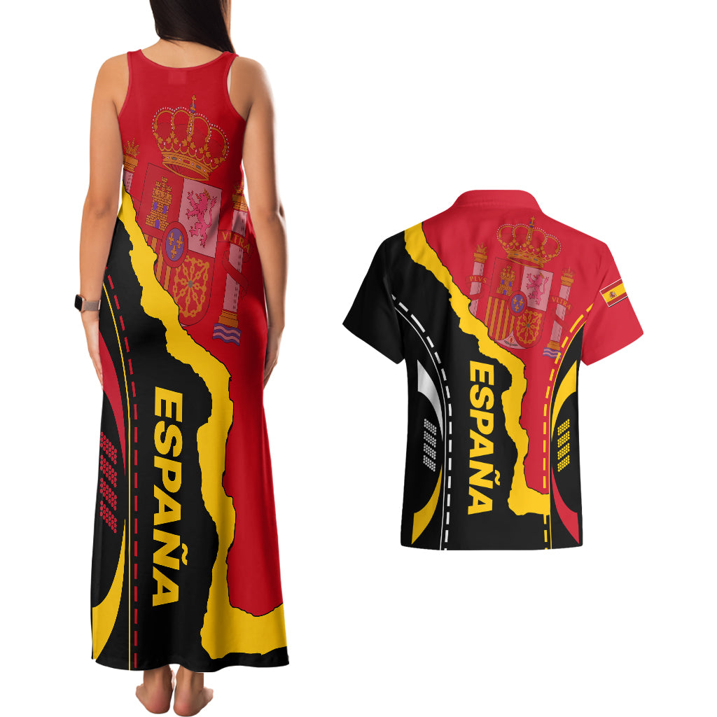 Spain Couples Matching Tank Maxi Dress And Hawaiian Shirt La Rojita Football Go Champions LT9 - Wonder Print Shop