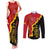 Spain Couples Matching Tank Maxi Dress and Long Sleeve Button Shirts La Rojita Football Go Champions LT9 - Wonder Print Shop