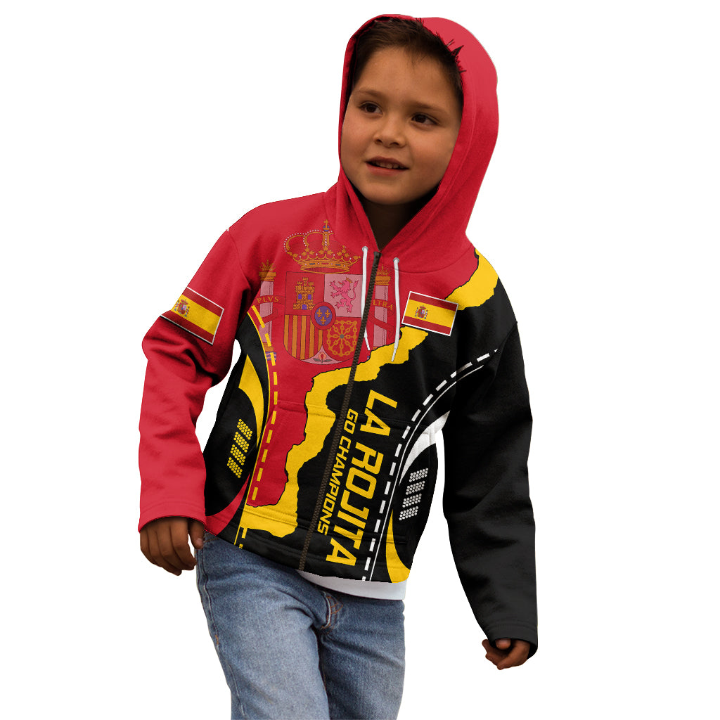 Spain Kid Hoodie La Rojita Football Go Champions - Wonder Print Shop