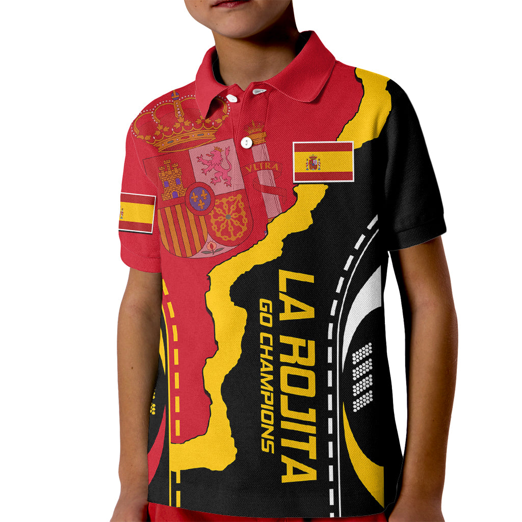 Spain Kid Polo Shirt La Rojita Football Go Champions - Wonder Print Shop