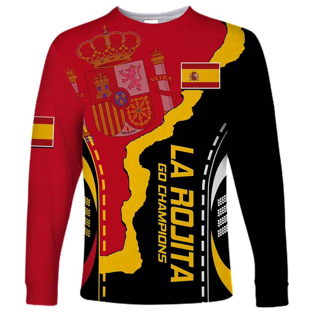 Spain Long Sleeve Shirt La Rojita Football Go Champions - Wonder Print Shop