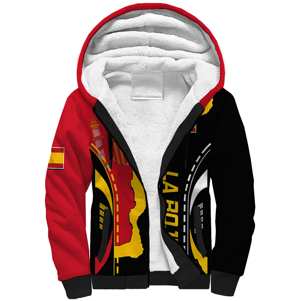 Spain Sherpa Hoodie La Rojita Football Go Champions - Wonder Print Shop