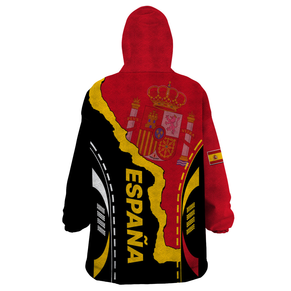 Spain Wearable Blanket Hoodie La Rojita Football Go Champions - Wonder Print Shop