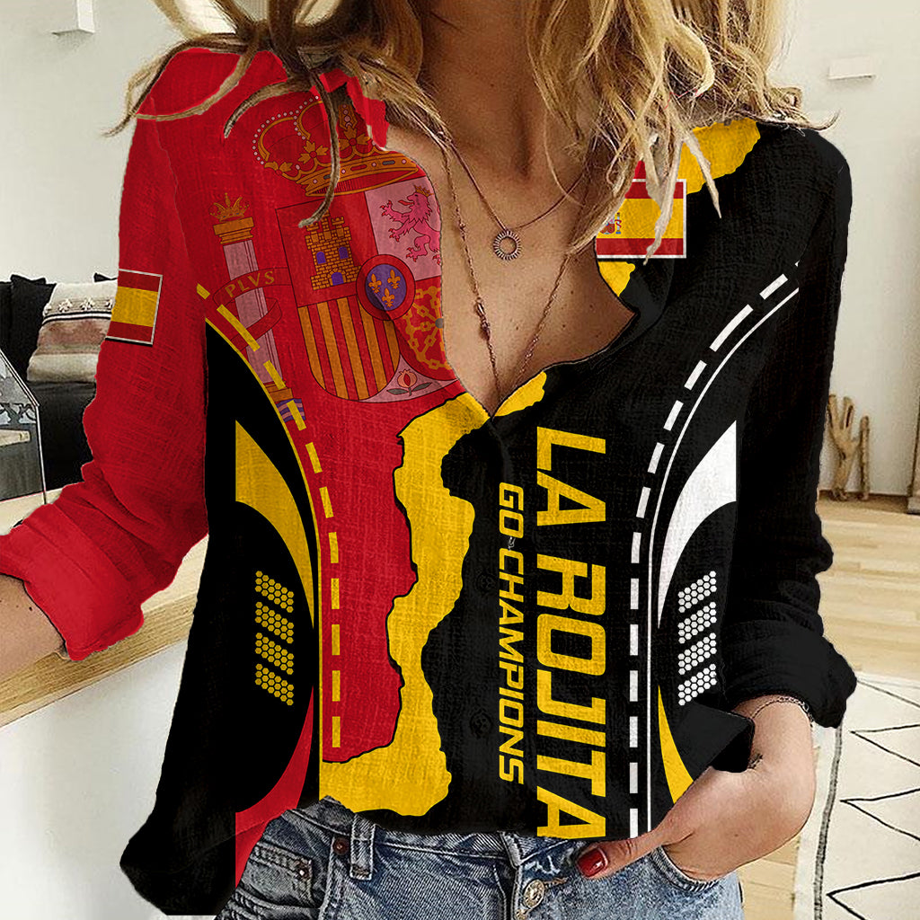 Spain Women Casual Shirt La Rojita Football Go Champions - Wonder Print Shop
