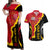 Custom Spain Couples Matching Off Shoulder Maxi Dress and Hawaiian Shirt La Rojita Football Go Champions LT9 - Wonder Print Shop
