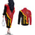 custom-spain-couples-matching-off-the-shoulder-long-sleeve-dress-and-long-sleeve-button-shirts-la-rojita-football-go-champions
