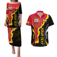 Custom Spain Couples Matching Puletasi Dress and Hawaiian Shirt La Rojita Football Go Champions LT9 - Wonder Print Shop