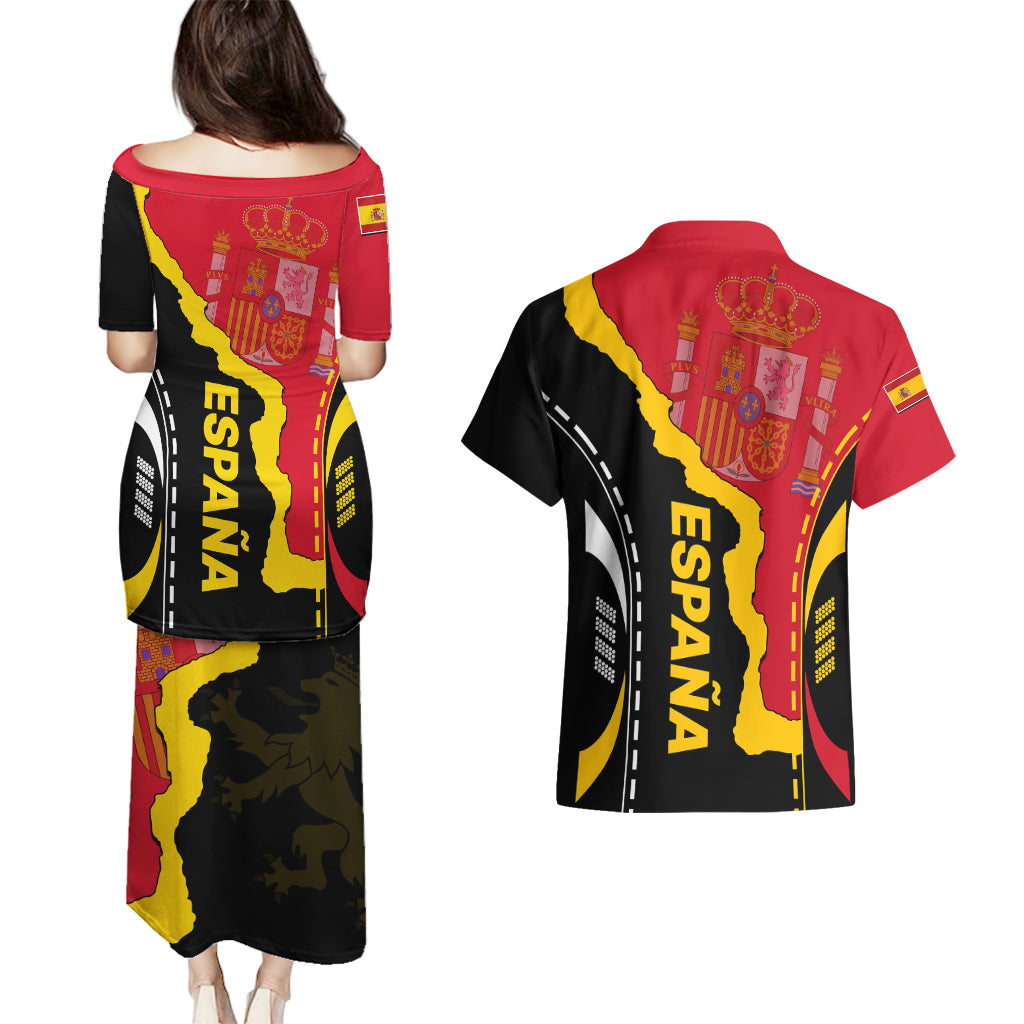 Custom Spain Couples Matching Puletasi Dress and Hawaiian Shirt La Rojita Football Go Champions LT9 - Wonder Print Shop