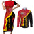 Custom Spain Couples Matching Short Sleeve Bodycon Dress and Long Sleeve Button Shirts La Rojita Football Go Champions LT9 - Wonder Print Shop