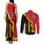Custom Spain Couples Matching Tank Maxi Dress and Long Sleeve Button Shirts La Rojita Football Go Champions LT9 - Wonder Print Shop