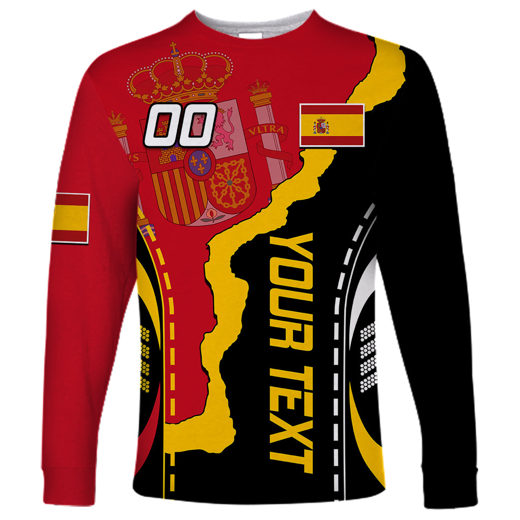 Custom Spain Long Sleeve Shirt La Rojita Football Go Champions - Wonder Print Shop