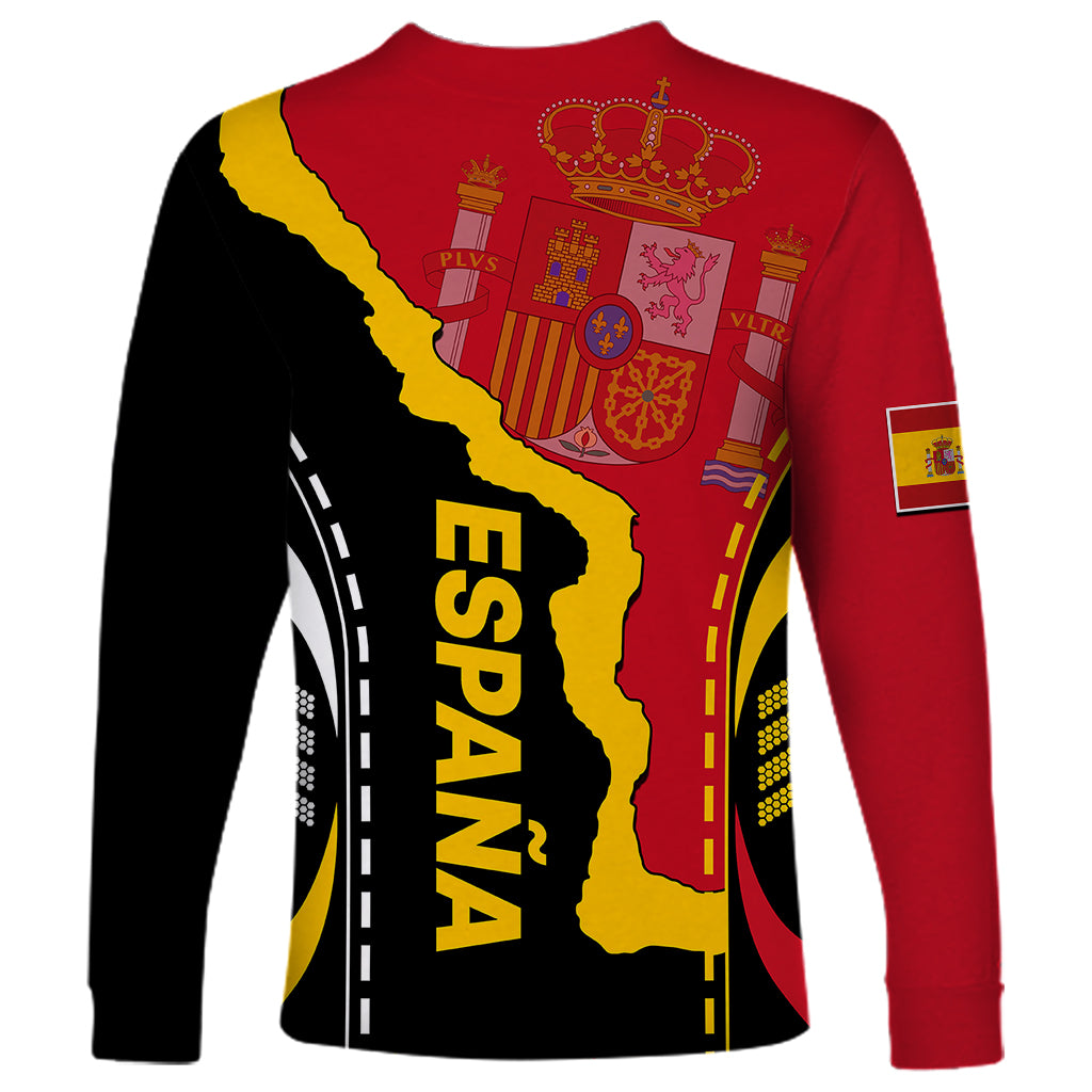 Custom Spain Long Sleeve Shirt La Rojita Football Go Champions - Wonder Print Shop