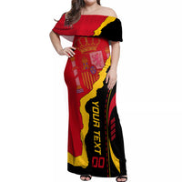 Custom Spain Off Shoulder Maxi Dress La Rojita Football Go Champions - Wonder Print Shop