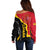 Custom Spain Off Shoulder Sweater La Rojita Football Go Champions - Wonder Print Shop
